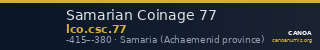 Samarian Coinage 77 — CANOA
