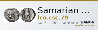 Samarian Coinage 79 — CANOA