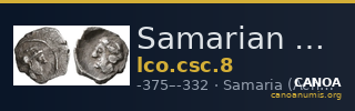 Samarian Coinage 8 — CANOA