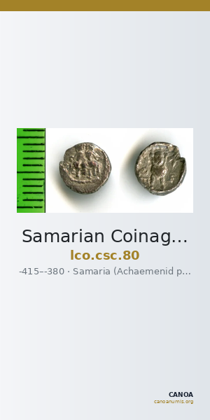 Samarian Coinage 80 — CANOA