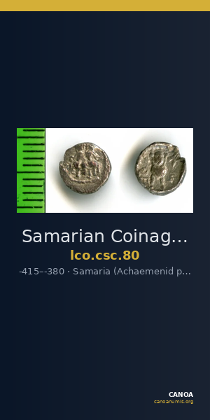 Samarian Coinage 80 — CANOA