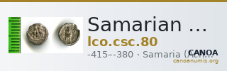 Samarian Coinage 80 — CANOA