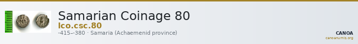 Samarian Coinage 80 — CANOA