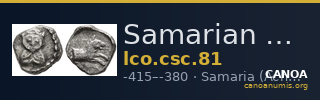 Samarian Coinage 81 — CANOA