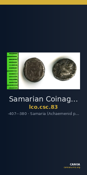 Samarian Coinage 83 — CANOA