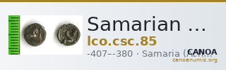 Samarian Coinage 85 — CANOA
