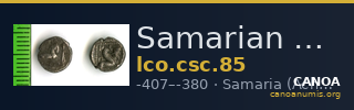 Samarian Coinage 85 — CANOA