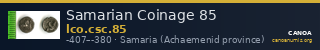 Samarian Coinage 85 — CANOA