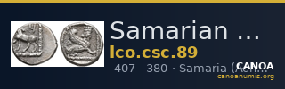 Samarian Coinage 89 — CANOA