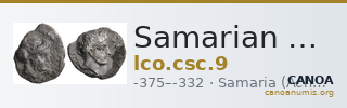 Samarian Coinage 9 — CANOA