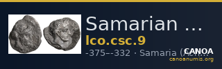 Samarian Coinage 9 — CANOA
