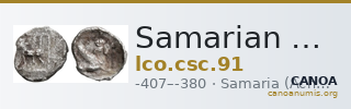 Samarian Coinage 91 — CANOA