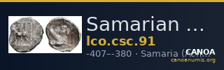 Samarian Coinage 91 — CANOA