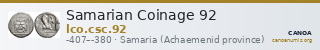 Samarian Coinage 92 — CANOA