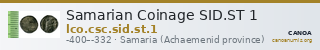 Samarian Coinage SID.ST 1 — CANOA