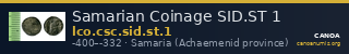 Samarian Coinage SID.ST 1 — CANOA