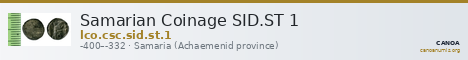 Samarian Coinage SID.ST 1 — CANOA
