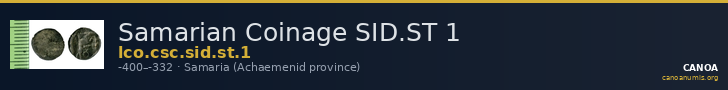Samarian Coinage SID.ST 1 — CANOA