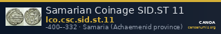 Samarian Coinage SID.ST 11 — CANOA