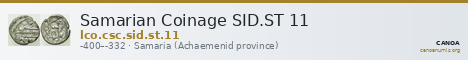 Samarian Coinage SID.ST 11 — CANOA