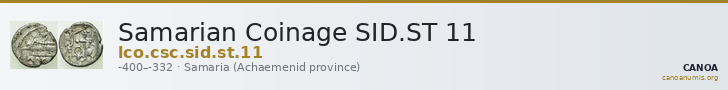 Samarian Coinage SID.ST 11 — CANOA