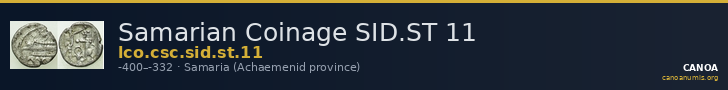 Samarian Coinage SID.ST 11 — CANOA