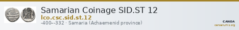 Samarian Coinage SID.ST 12 — CANOA