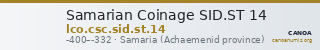 Samarian Coinage SID.ST 14 — CANOA