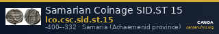 Samarian Coinage SID.ST 15 — CANOA