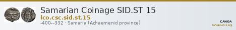 Samarian Coinage SID.ST 15 — CANOA