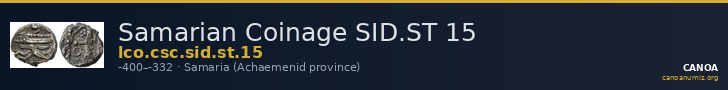 Samarian Coinage SID.ST 15 — CANOA