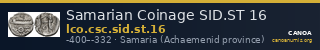 Samarian Coinage SID.ST 16 — CANOA