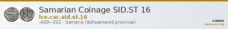 Samarian Coinage SID.ST 16 — CANOA