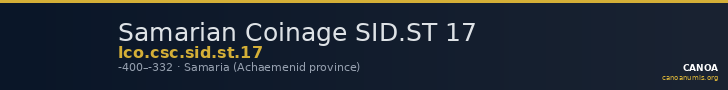 Samarian Coinage SID.ST 17 — CANOA