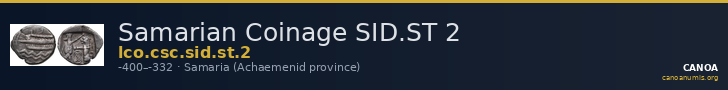 Samarian Coinage SID.ST 2 — CANOA