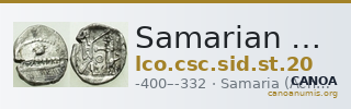 Samarian Coinage SID.ST 20 — CANOA