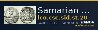 Samarian Coinage SID.ST 20 — CANOA