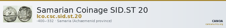 Samarian Coinage SID.ST 20 — CANOA