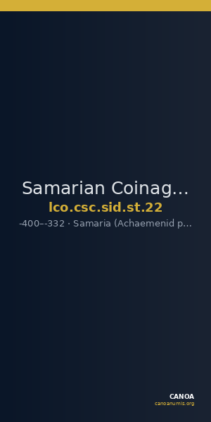 Samarian Coinage SID.ST 22 — CANOA