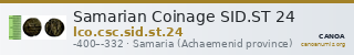 Samarian Coinage SID.ST 24 — CANOA