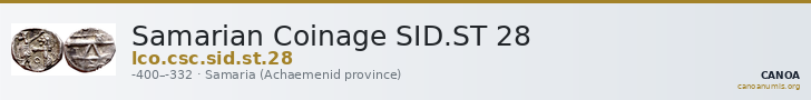 Samarian Coinage SID.ST 28 — CANOA