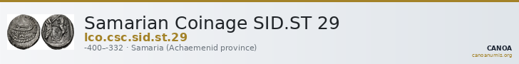 Samarian Coinage SID.ST 29 — CANOA