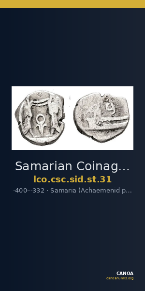 Samarian Coinage SID.ST 31 — CANOA