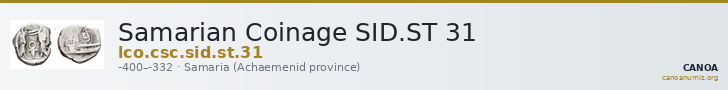 Samarian Coinage SID.ST 31 — CANOA