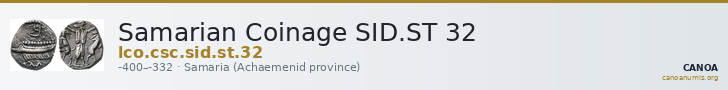 Samarian Coinage SID.ST 32 — CANOA