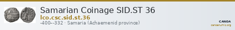 Samarian Coinage SID.ST 36 — CANOA