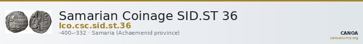Samarian Coinage SID.ST 36 — CANOA
