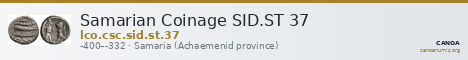 Samarian Coinage SID.ST 37 — CANOA