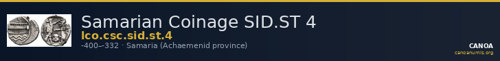 Samarian Coinage SID.ST 4 — CANOA