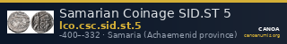 Samarian Coinage SID.ST 5 — CANOA